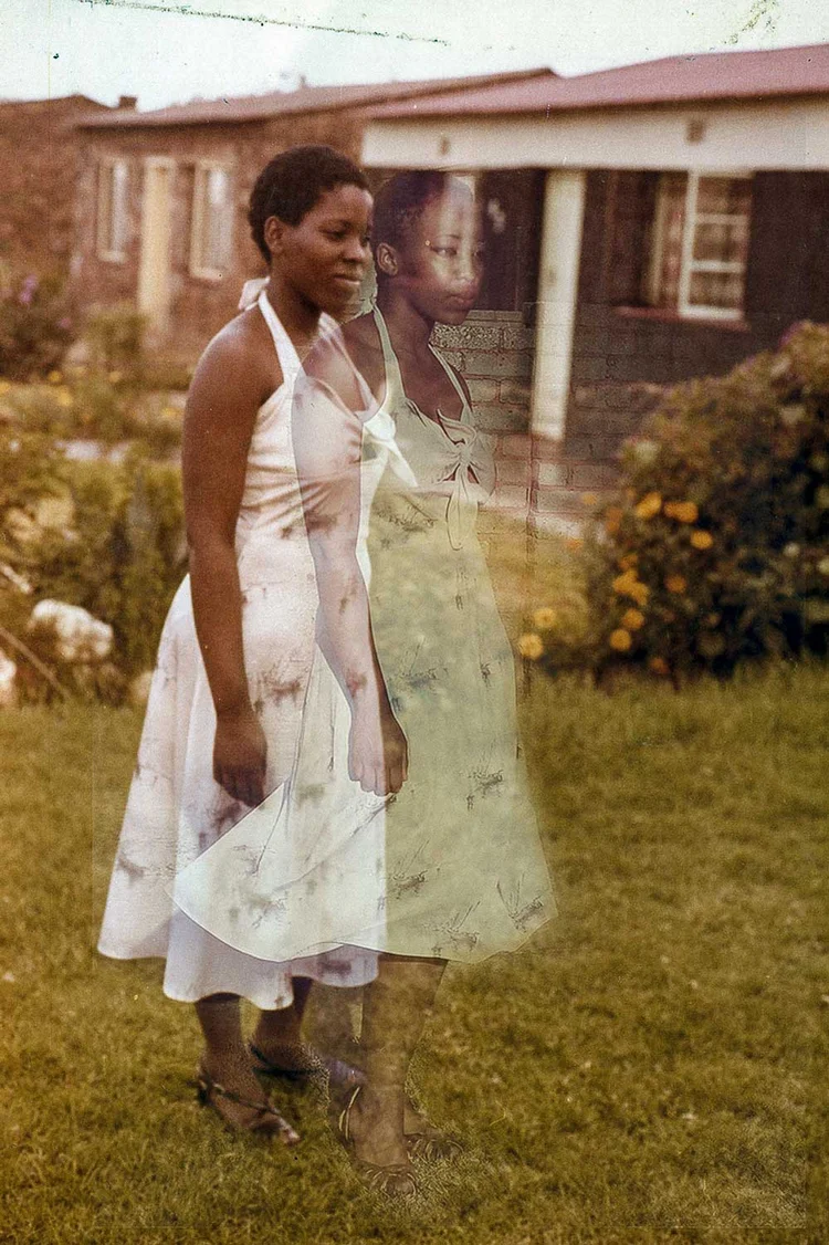 Ke Lefa Laka: Her-story, by Lebohang Kganye. The artist places herself within family photographs of her mother.